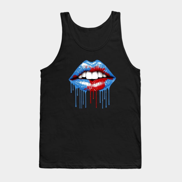 Graphic Lips Tank Top by MisqaPi Design